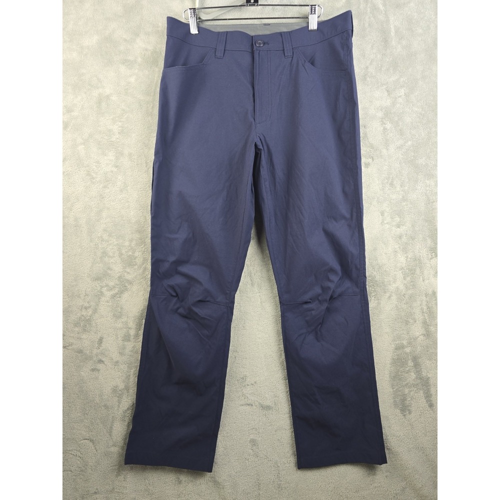 Eddie Bauer Tech Pants Mens 32x30 Blue Atlantic Flat Front Hiking Performance